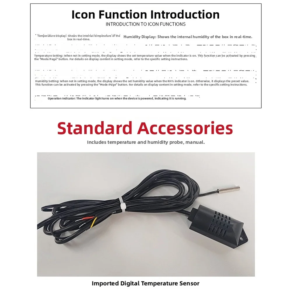 

Контроллер инкубатора Модель XM18 с цифровым датчиком температуры и влажности и несколькими выходными функциями для инкубации