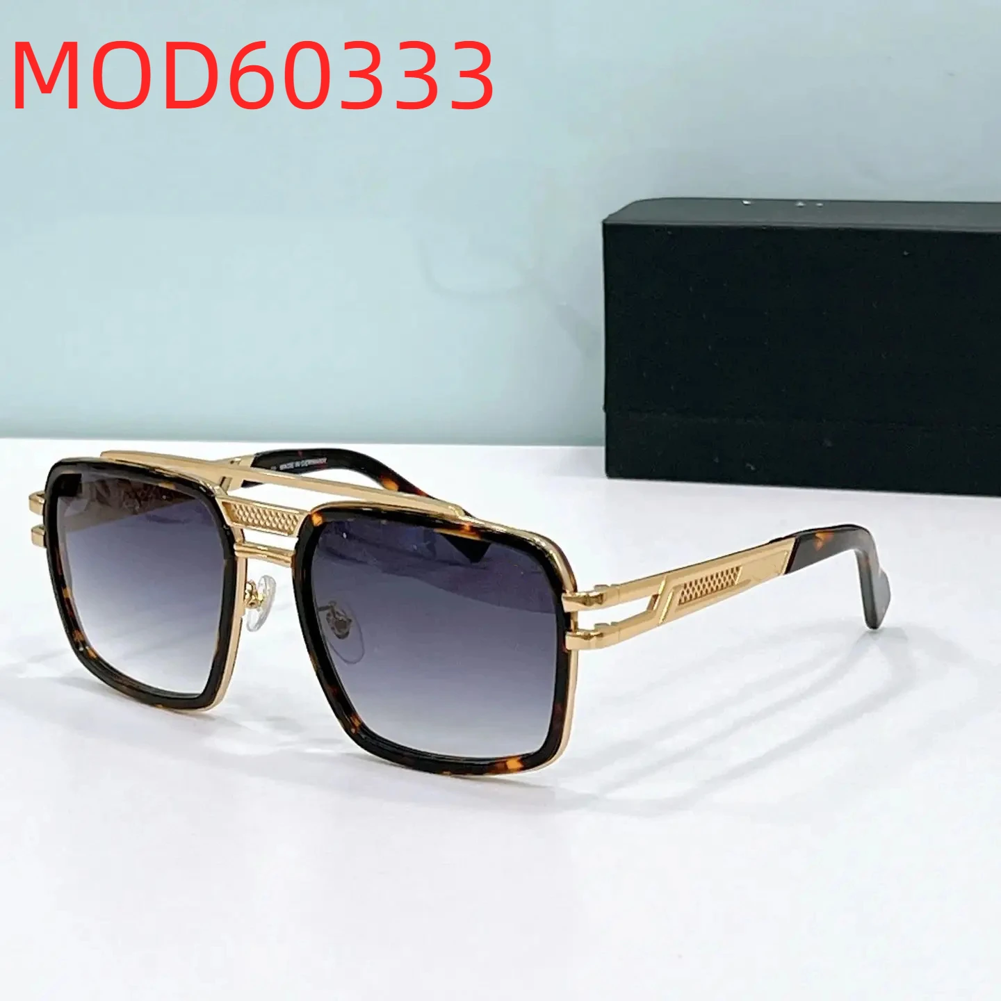 

Authentic MOD60333 Top Quality Alloy Frame Men Women Sun Glasses Gradient Purple Lenses Driving Anti-Glare Male Couple Eyewear