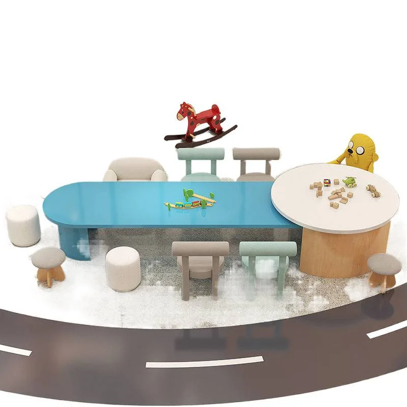 

Early education table and combination cram school Mini table and chair Sofa Solid wood