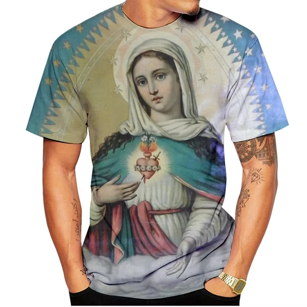 Summer Hot Selling Fashionable Santa Maria 3D Printed T-shirt Fun Men's and Women's Personalized Casual T-shirt Kids Tee Tops
