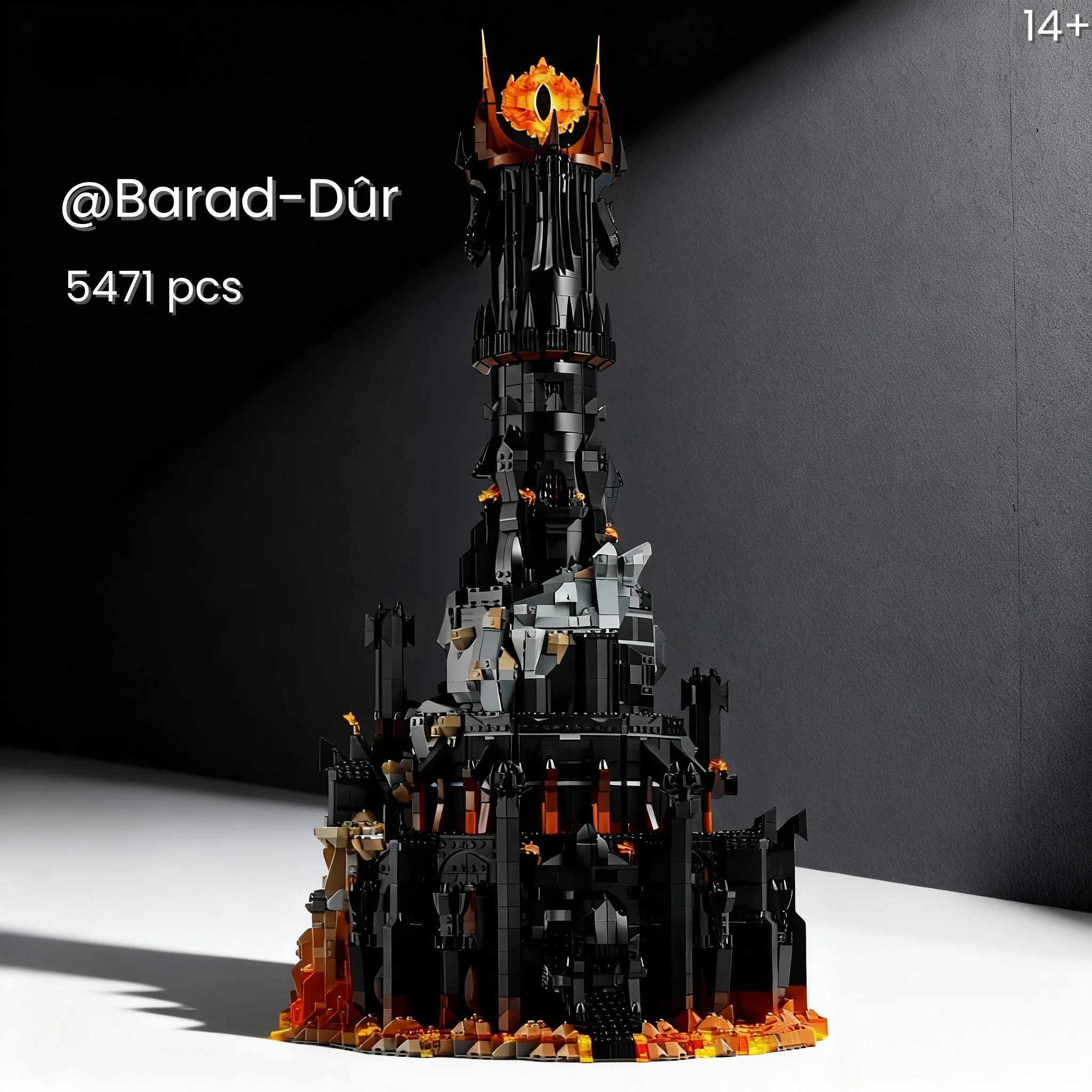 

НОВЫЙ 5471 шт., темная модель «Черная башня», комплект строительных блоков «Глаз Саурона», 10333, кирпичи для детей и взрослых, подарки на день рождения, Рождество
