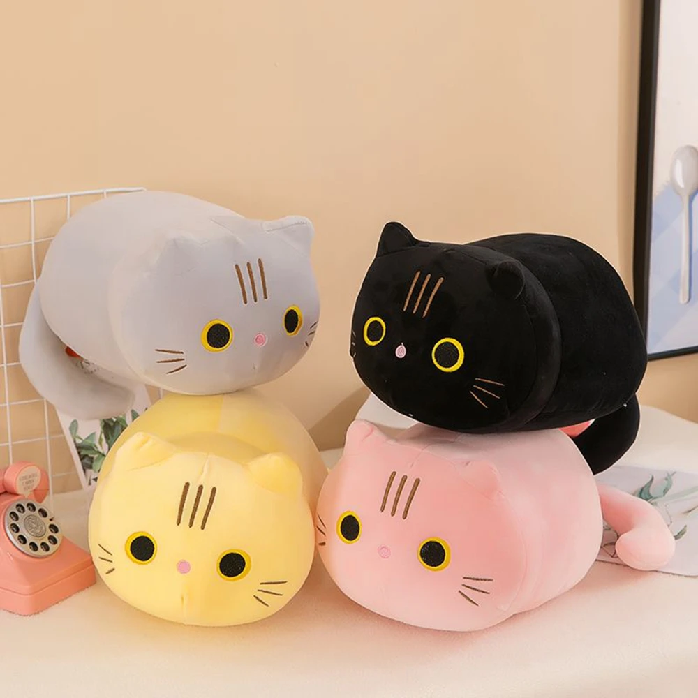 25CM Cute Cat Pillow Plush Toy To Soothe Sleeping Legs To Soothe Super Soft Animal Doll For Children's Birthday Christmas Gift