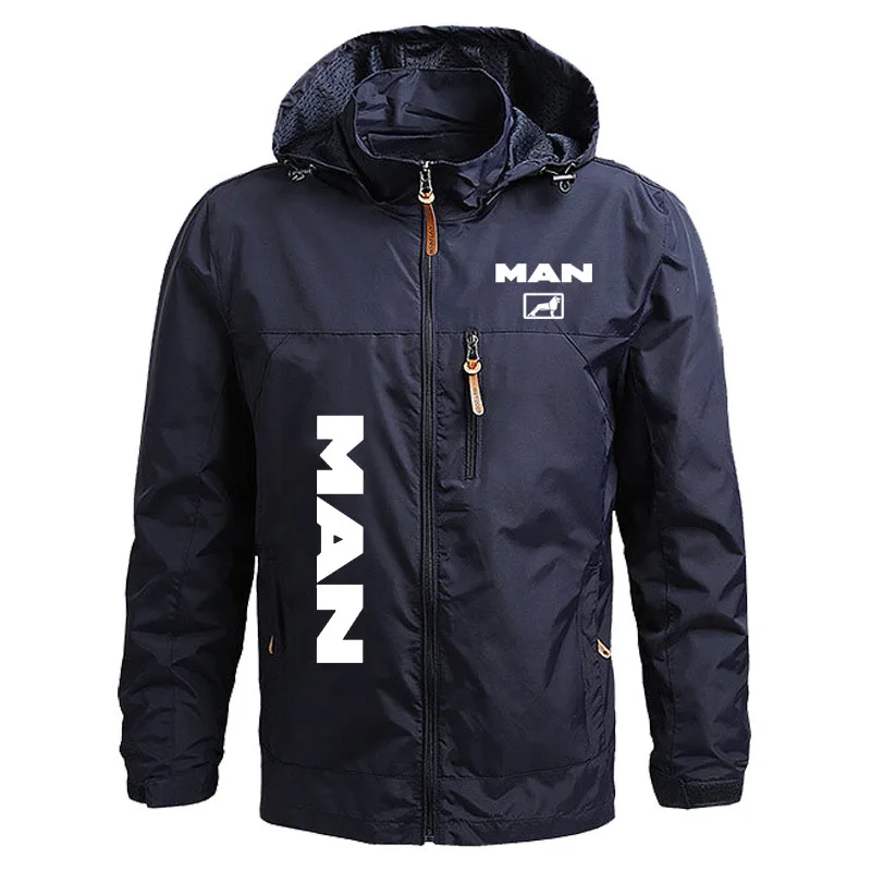 Spring Autumn fashion men\'s jacket truck MAN logo printed Military Harajuku style men\'s coat windproof solid color men\'s jacket