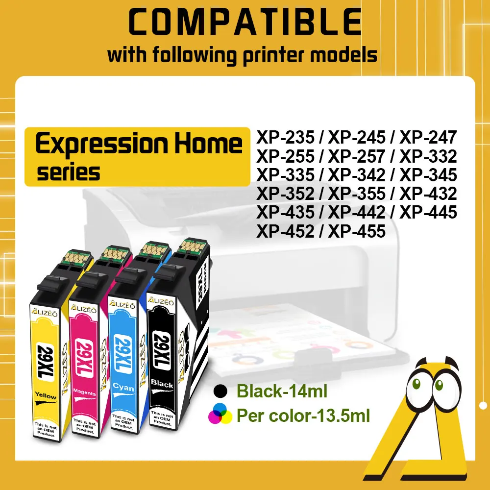 T2991 29XL Ink Cartridg Compatible For Epson T29XL XP-255 XP-257 XP-332 XP-335 XP-342 XP-345 XP-352 XP-355 XP-432 XP-435 Printer