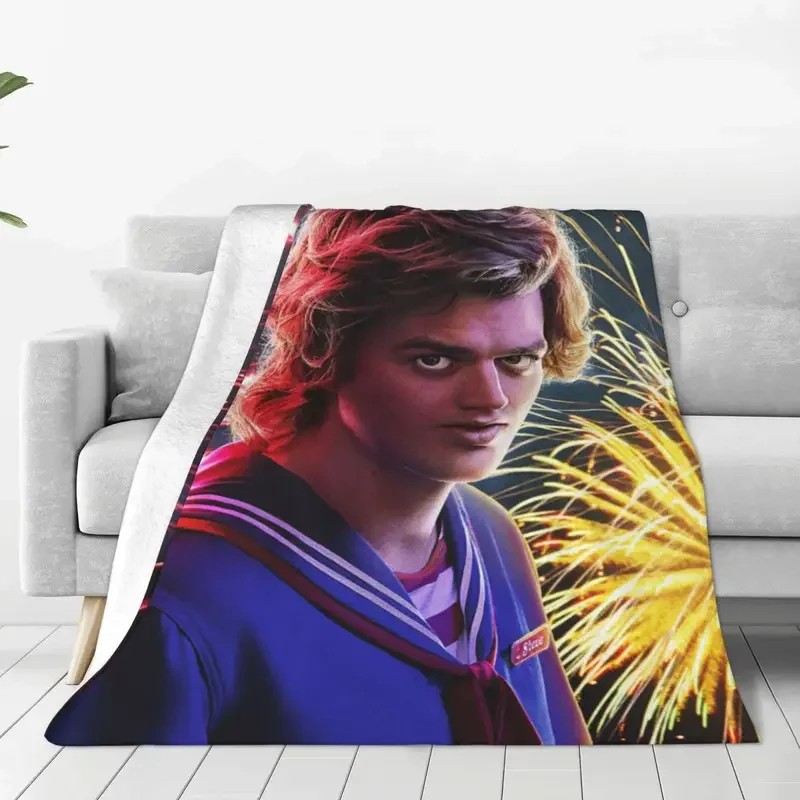 

Steve Harrington Blanket Flannel Winter Joe Keery Original actor Multi-function Ultra-Soft Throw Blanket Home Office Bedspreads