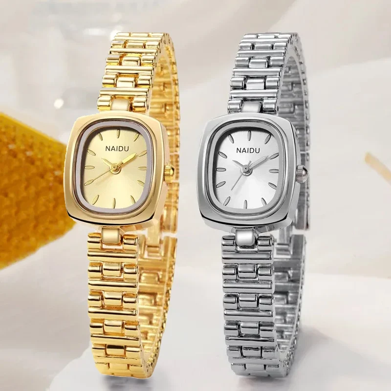 

Лидер продаж, женские золотые часы, роскошные стальные ремешки, женские кварцевые наручные часы, роскошные подарочные часы, дропшиппинг, Relojes Para Mujer