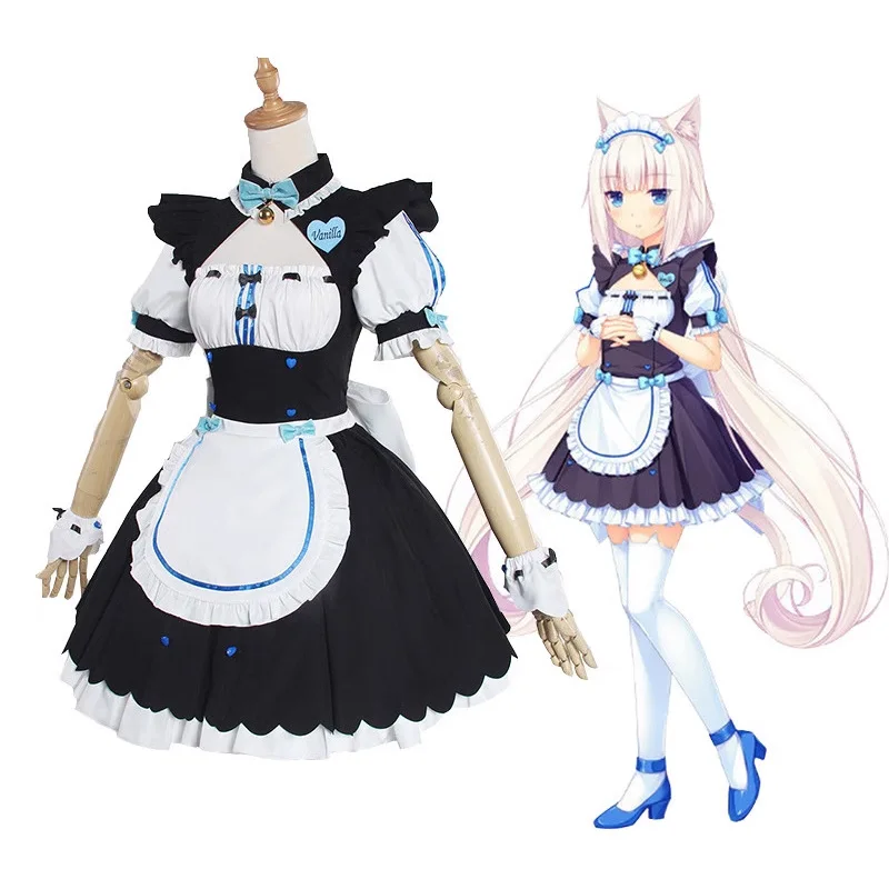 

Аниме Cafe Maid NEKOPARA Chocola Vanilla Косплей Костюм Униформа Хэллоуин Карнавал Лолита Платье Гоночный Костюм Сексуальный Cos
