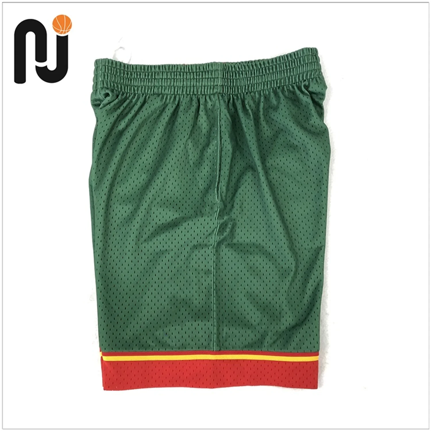 M&N Basketball 95/96 Sonics Sw Shorts-Green Classic Vintage Unisex National Team Loose Pants NBA Seattle Gary Peyton Shawn Kamp