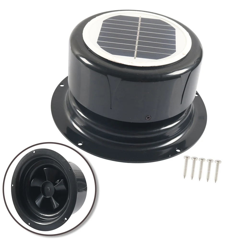 Outdoor Activities 17.8*17.8*9.2CM Solar RV Fan Easy Installation Mounting Screws Included Perfect For Motorhomes