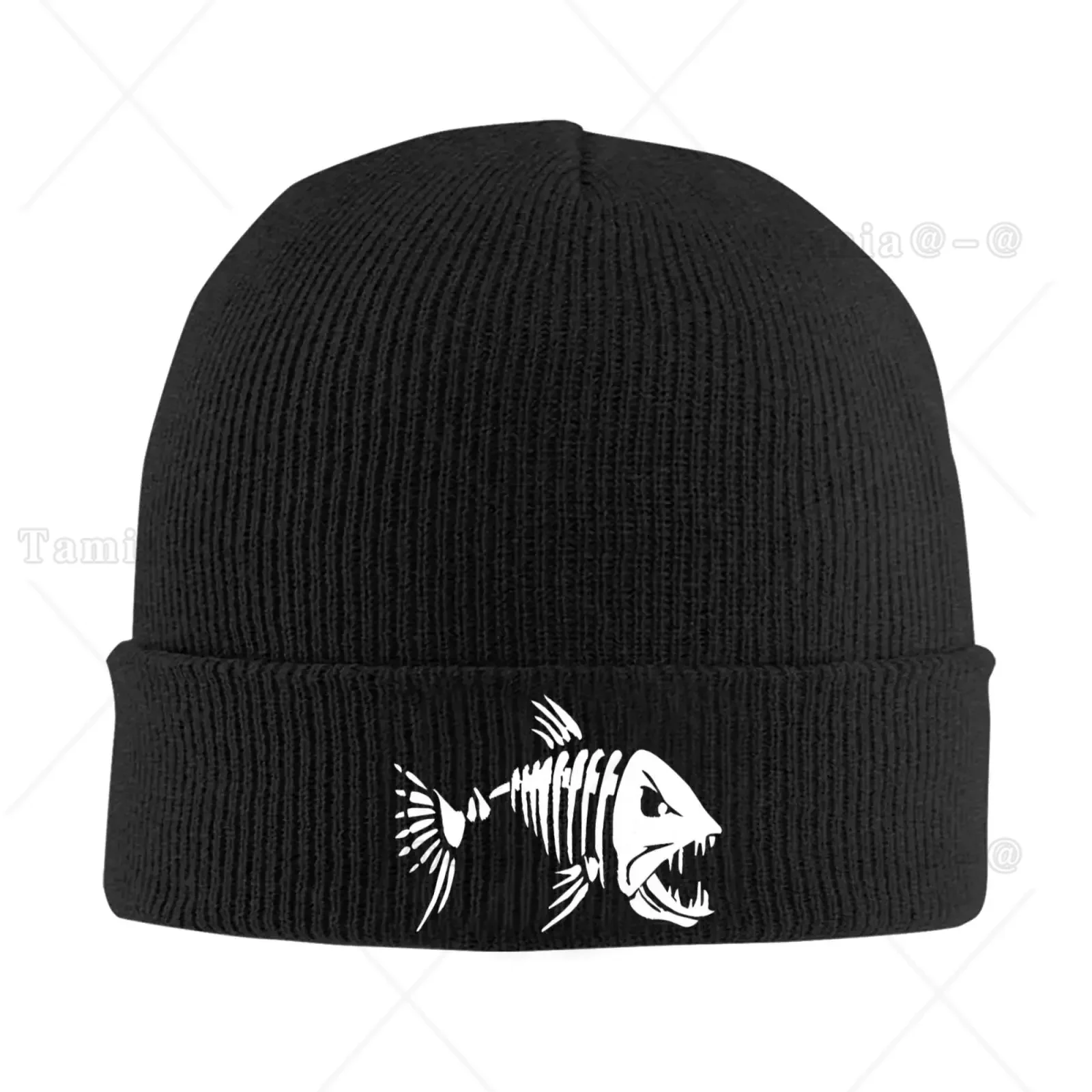 New Fishbone Trucker Cap Autumn Winter Unisex Knitted Beanie Hat Warm Casual Beanie Cap Hip-hop Melon Skin Hat