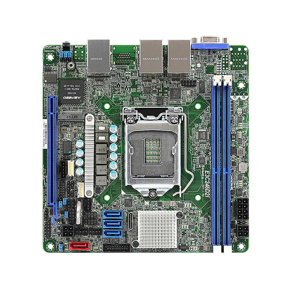 For Asrock rack E3C246D2i mini-server motherboard 1151XeonE-2100/E-2200 E3C246D2I