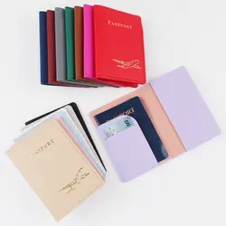 PU Leather Travel Passport Cover Fashion Women Passport Holder Case for Men Travel Credit Card Protector Cover