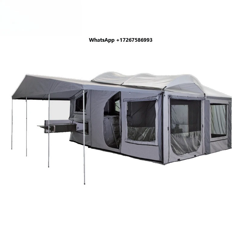 ENJOIN Top Quality Off Road Front Folding Caravan Tent Waterproof Big Space Outdoor Camping Forward Fold Trailer Tent
