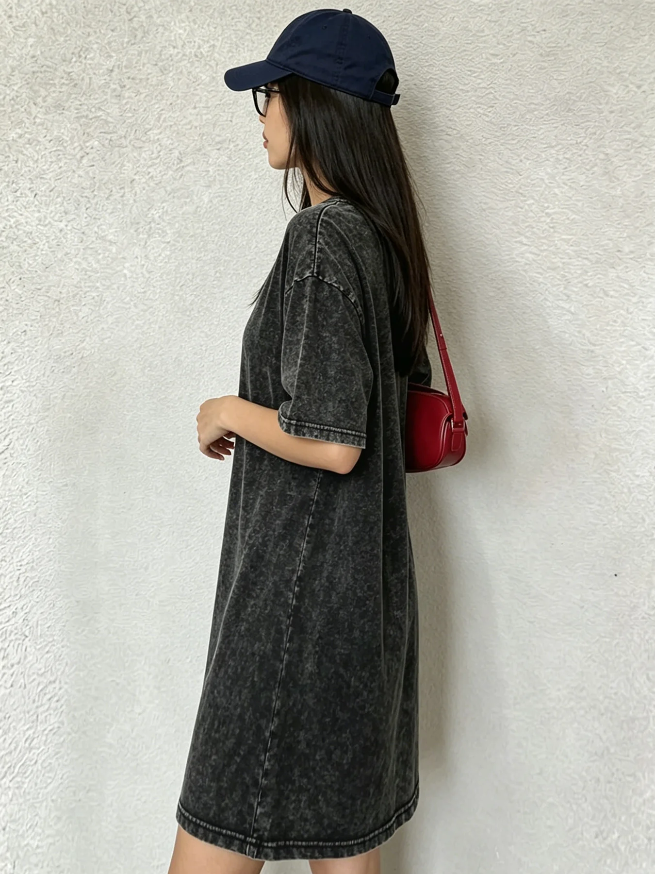 Women's washed vintage T-shirt - Vintage Fashion In Paris ulasan dan harga