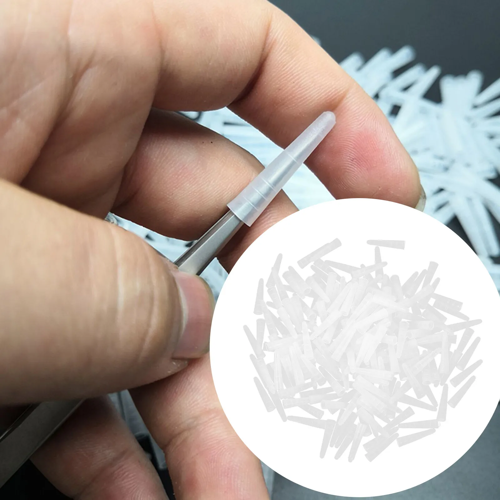 

200 шт. силиконовых противоскользящих защитных накладок для наконечников пинцетов, для пинцетов с изогнутыми кончиками, аксессуар для набора инструментов из нержавеющей стали