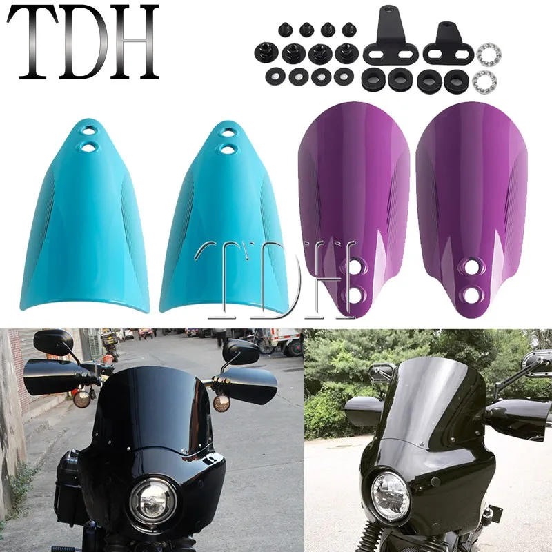 Motorcycle Hand Guard Handguards For Harley Sportster Dyna Street Bob FXDB Softail Touring Shade Wind Falling Protection Cover