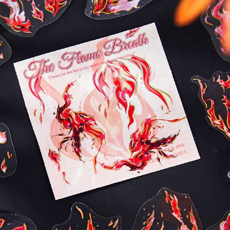 

Mr Paper, Breath of Fire Collection Foil Stickers scrapbooking stickers Student Stationery Supplies cheap kawaii stationery