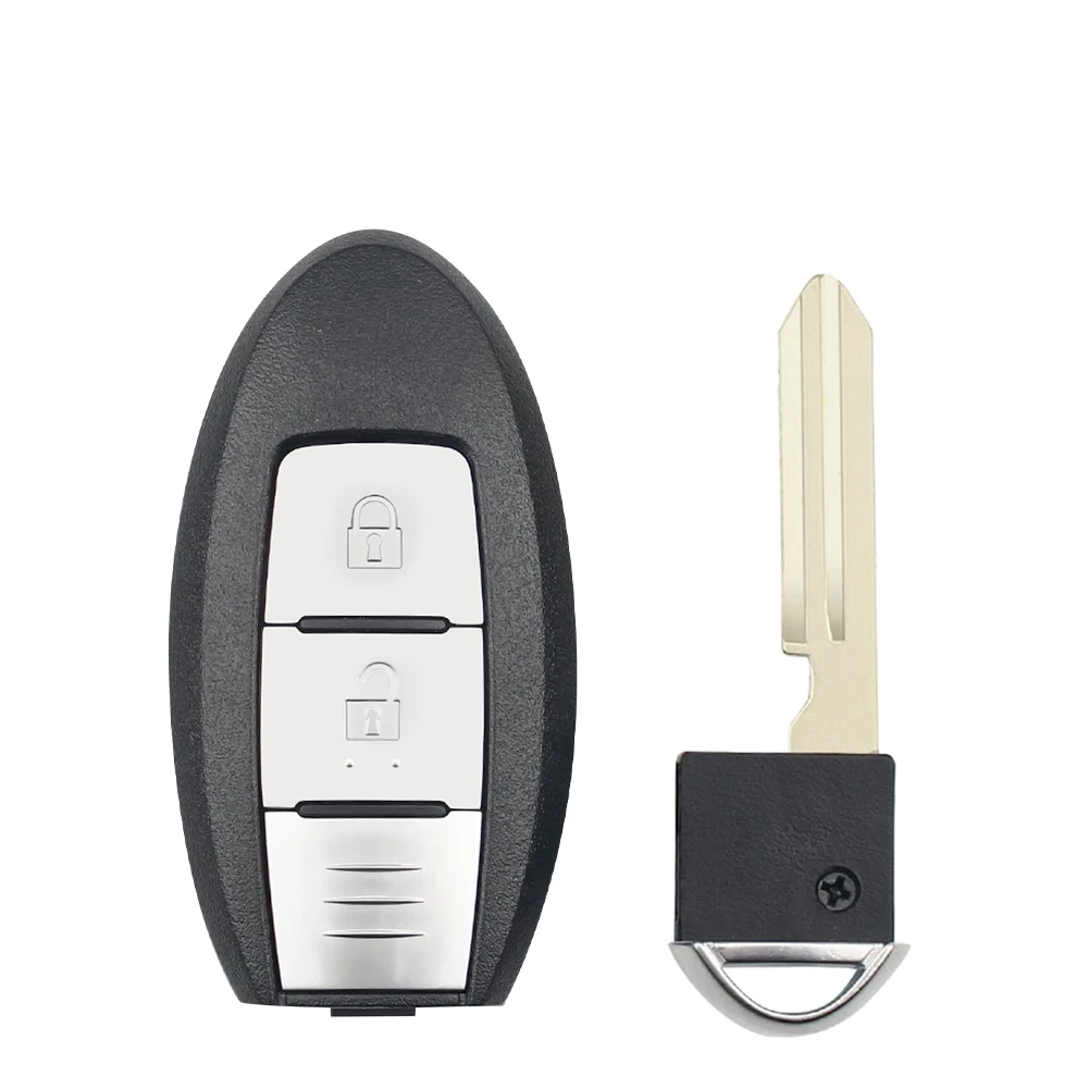 KEYYOU 2 Buttons 433Mhz ID46 Chip For Nissan Micra March Leaf Juke F15 Note E12 Tiida after 2012-2016 Remote Car Key