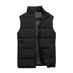 Plus Size 8XL Autumn Winter Men Vest Jacket Mens Casual Windproof Waterproof Warm Vest Jacket Mens Fashion Casual Waistcoat Male