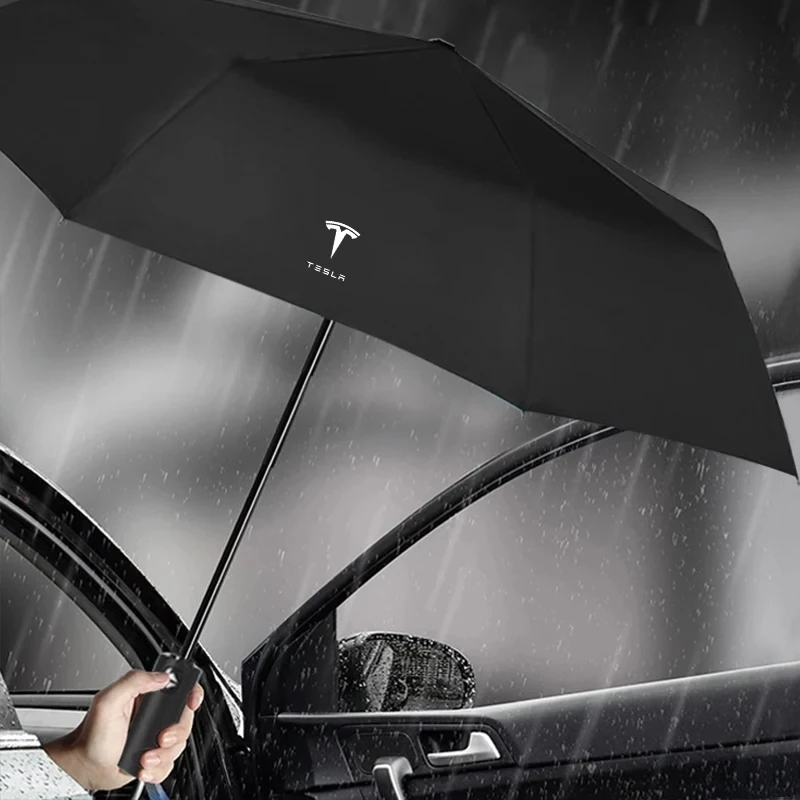

Car Automatic Folding Windproof Sunshade Umbrella For Tesla Model 3 Model S Model X Model Y Roadster Cybertruck Car Sticker