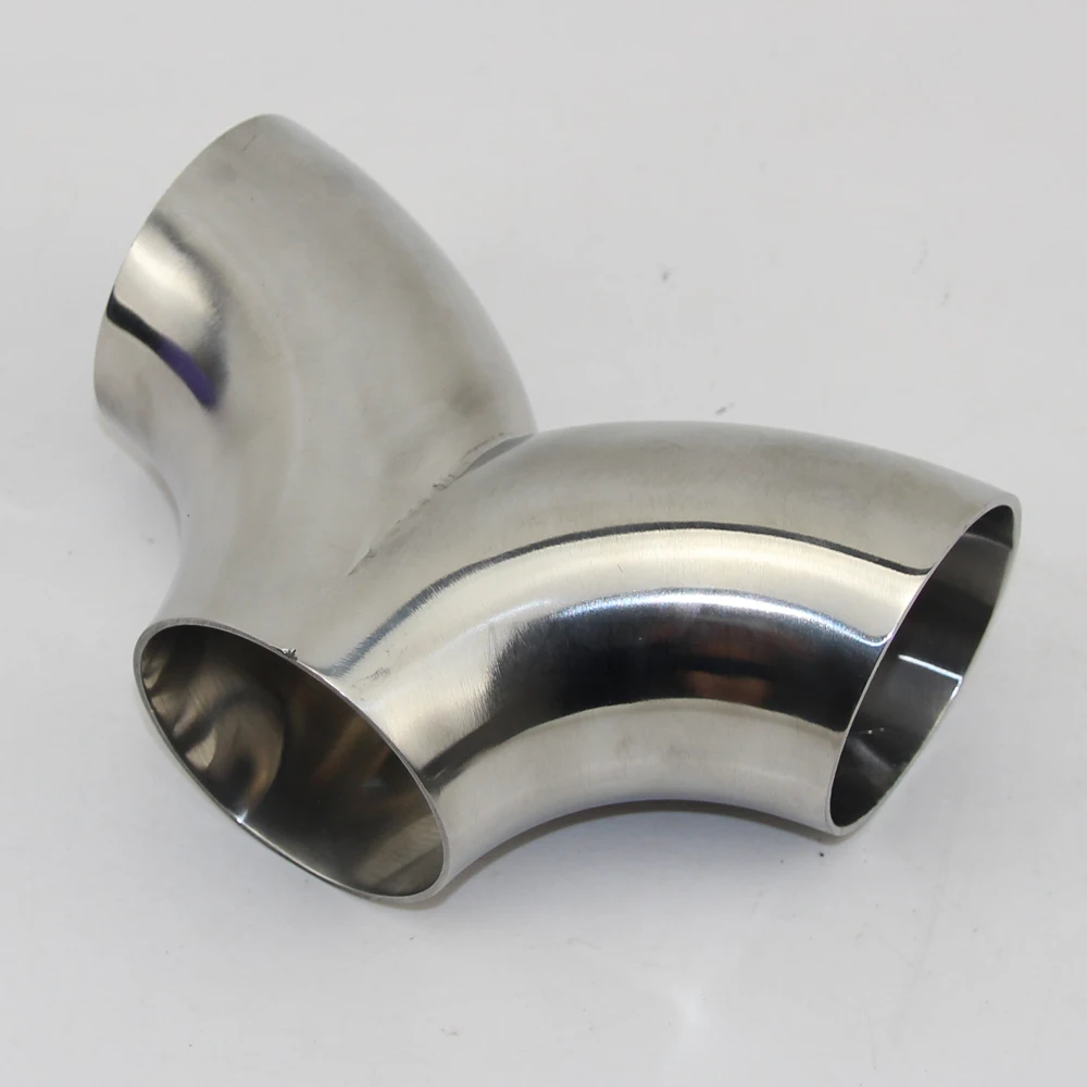 19-89mm Pipe OD Butt Welding Y-Shaped Elbow 3 Way SUS 304 Stainless Sanitary Fitting Spliter Homebrew Beer Wine image 3
