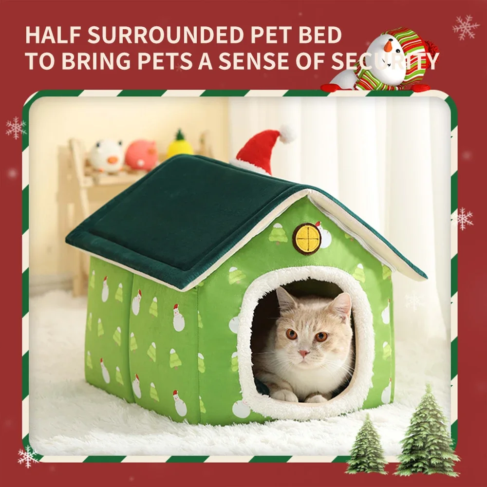 Cute christmas couch sofa pet bed blanket and cats new designer pet dog sofa bed washable cover with