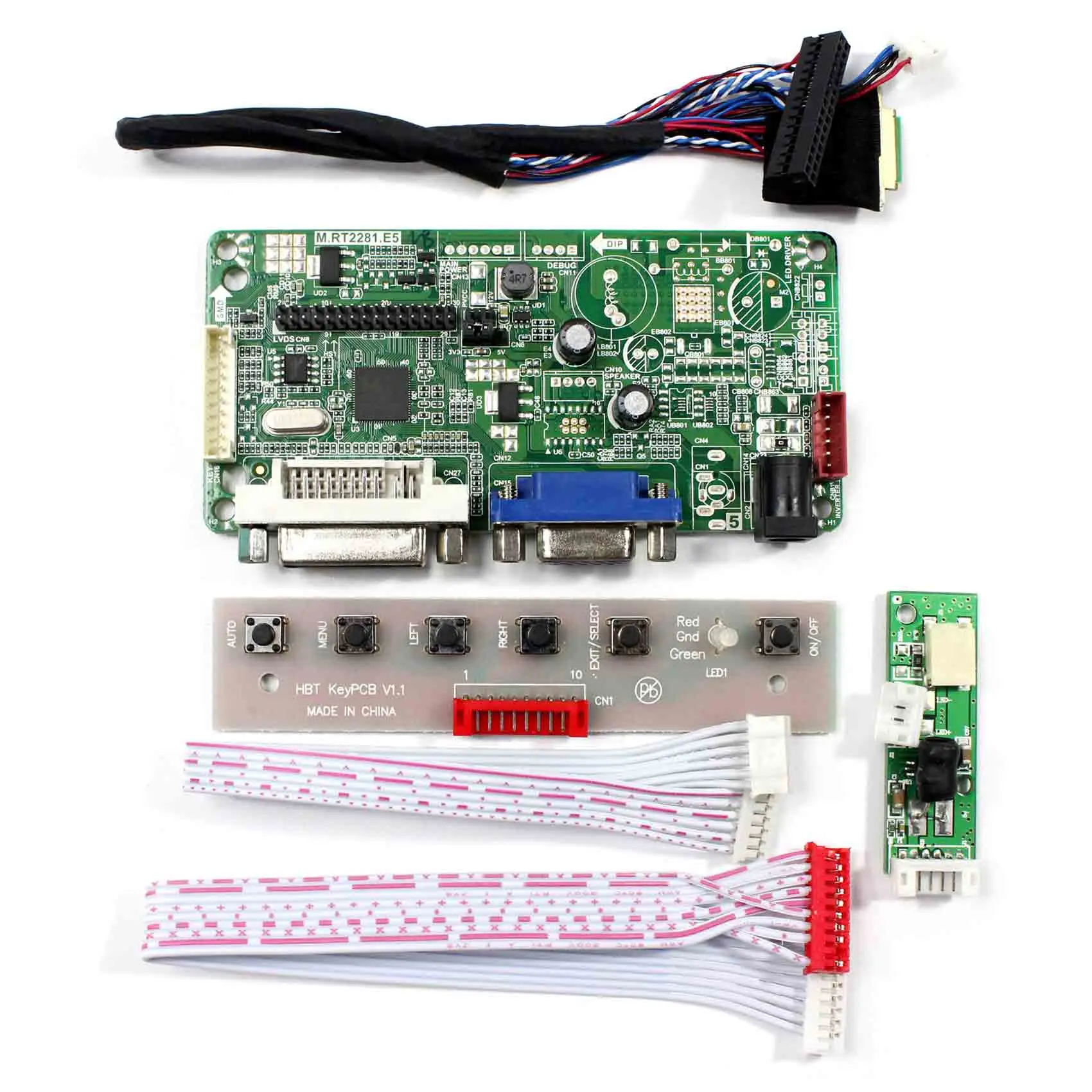 DVI VGA LCD Controller Board For 13.3