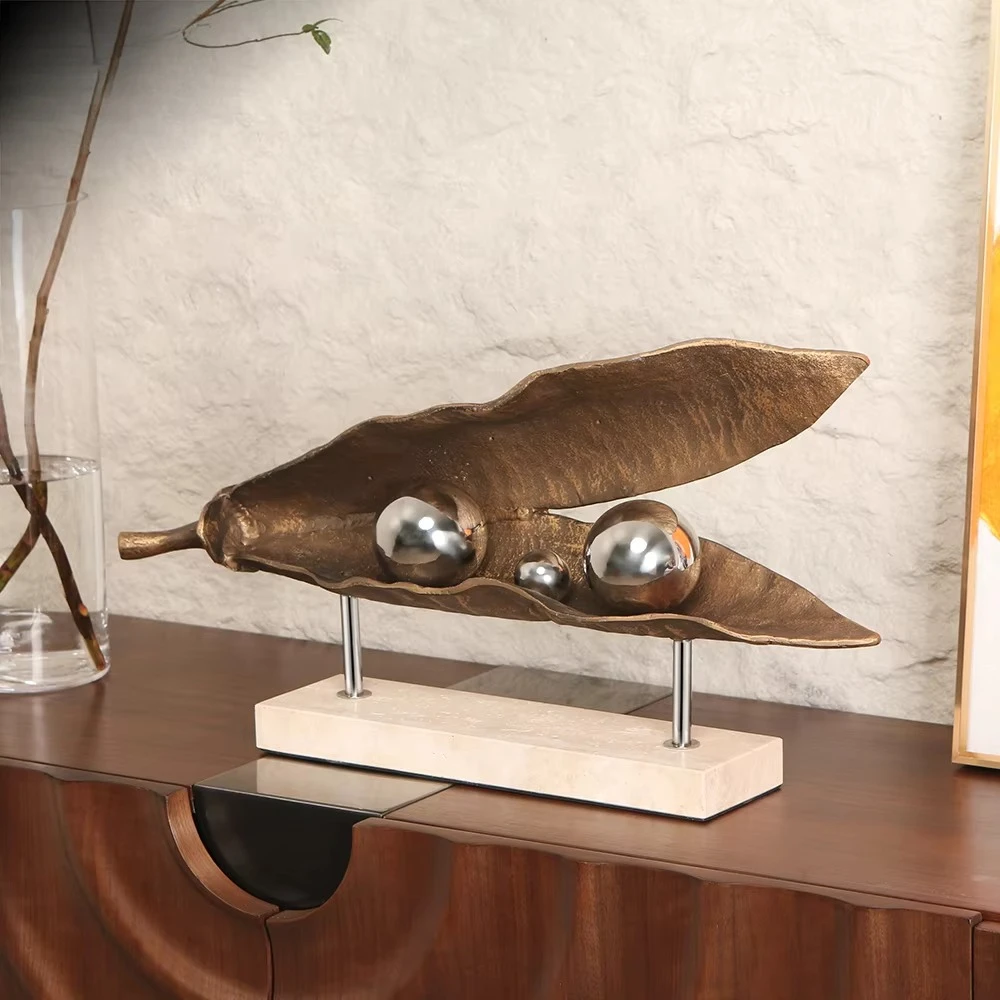 Home Interior Decoration Dark Bronze & Silver Essence Of Growth Creative Abstract Sculpture For Interior Projects