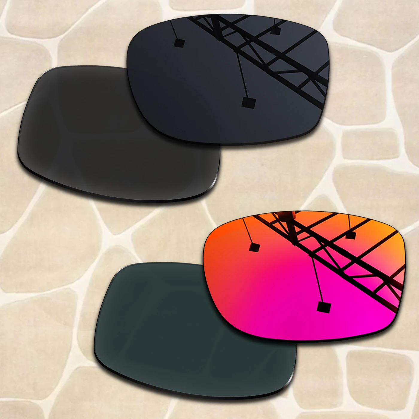 

Suitable for Oakley Fives Squared Asian Fit OO9214 54mm Replacement Lenses-100% UV Protection Anti-Scratch & Impact Resistant