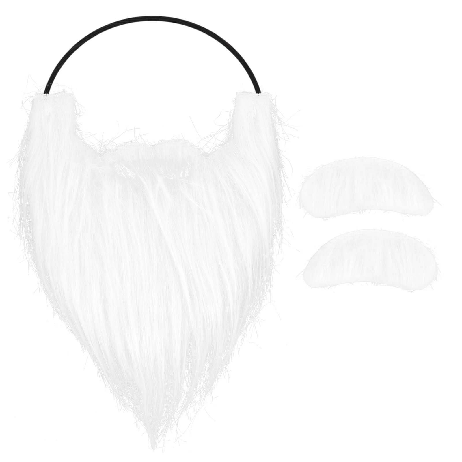 Ropa de Navidad para hombres, Barba, cejas, bigote falso, accesorios de utilería, maquillaje, felpa, Cosplay, papá