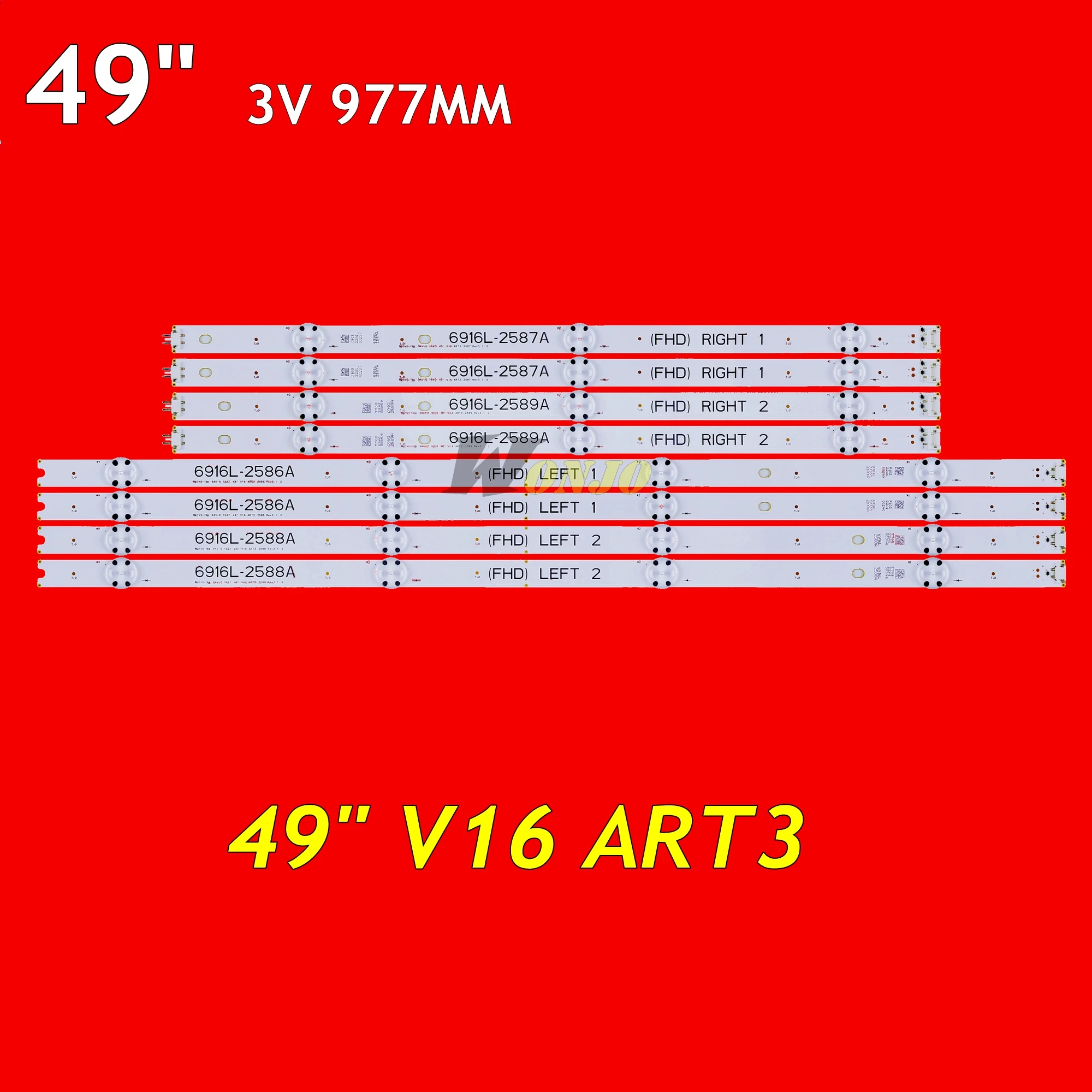 LED TV Backlight Strip for 49LH600 49LW540S 49LH630V 6916L-2586A 6916L-2587A 6916L-2588A -2589A