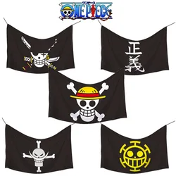 Anime One Piece Pirate Flag Straw Hat Luffy MARINE Bedroom Wall Decor Banner ONE PIECE Party Decorations Vertical Banner Gifts