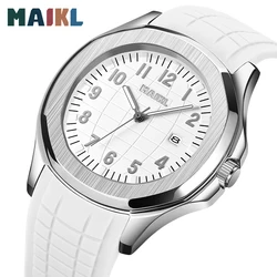 MAIKL Top Brand Luxury Quartz Watch for Men Silicone strap Waterproof Watches Classic Business Date Men's Wristwatch Relogio