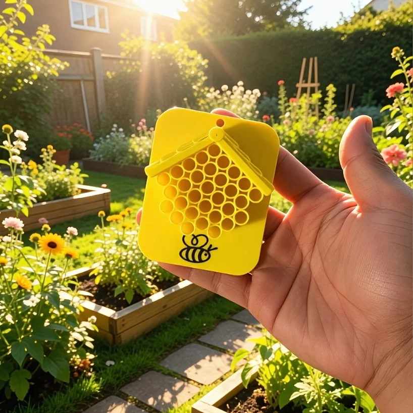 Garden Bee House, Solitary Bee Hotel, Outdoor Hanging Beehive, Attracts Pollinators, Yard Ecological Decoration