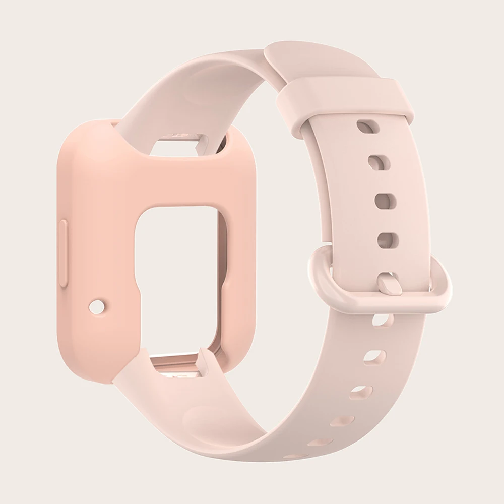 Para redmi watch 2 pulseiras + capa protetora 2-em-1 pulseira de silicone pulseira para redmi watch 2 lite