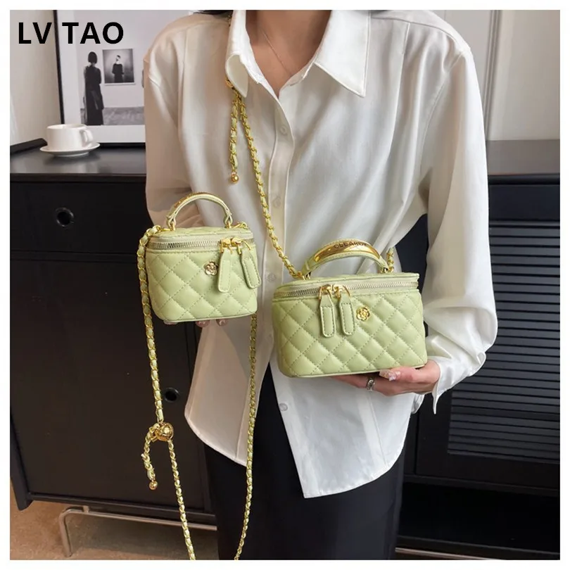 Checked Women High Quality Bag Trendy New Fashion Chain Crossbody Bags Ladies Handbags Purses Small Fashion Shoulder Bags