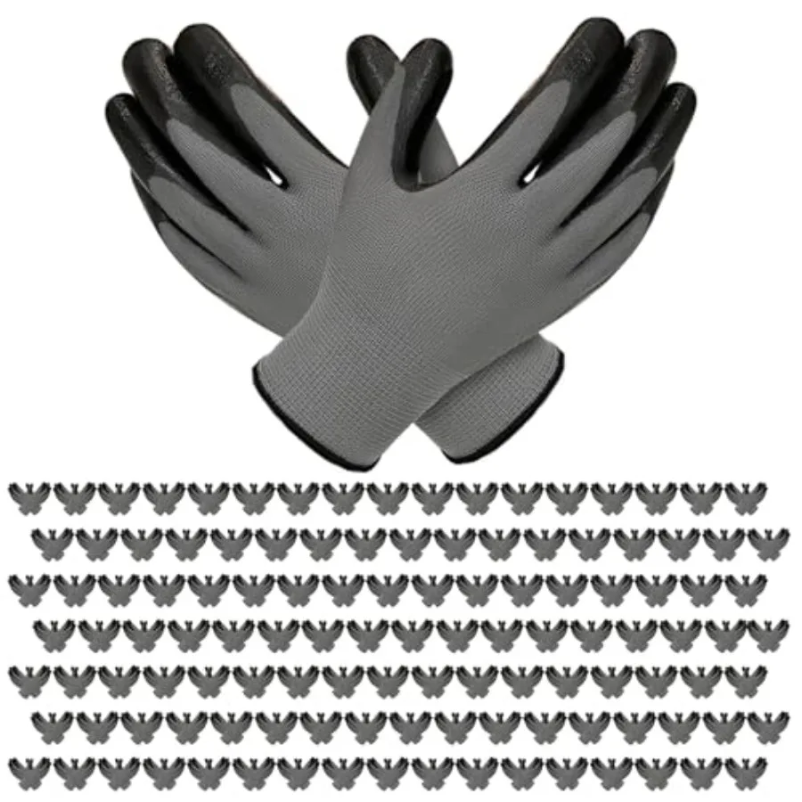 

Садовые перчатки YOUKE OLA 120 пар для мужчин и женщин, дышащие, с резиновым покрытием, рабочие перчатки для садоводства и строительства