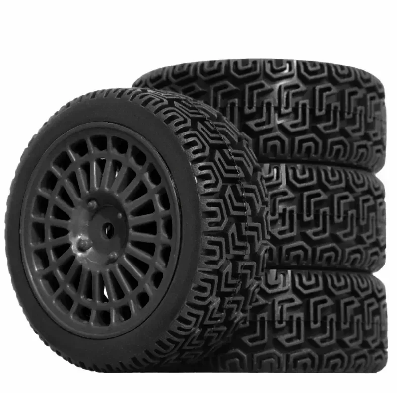 4PCS RC Model car 1/10 flat running road racing tire TT01 strong grip and wear-resistant 68MM nylon hub