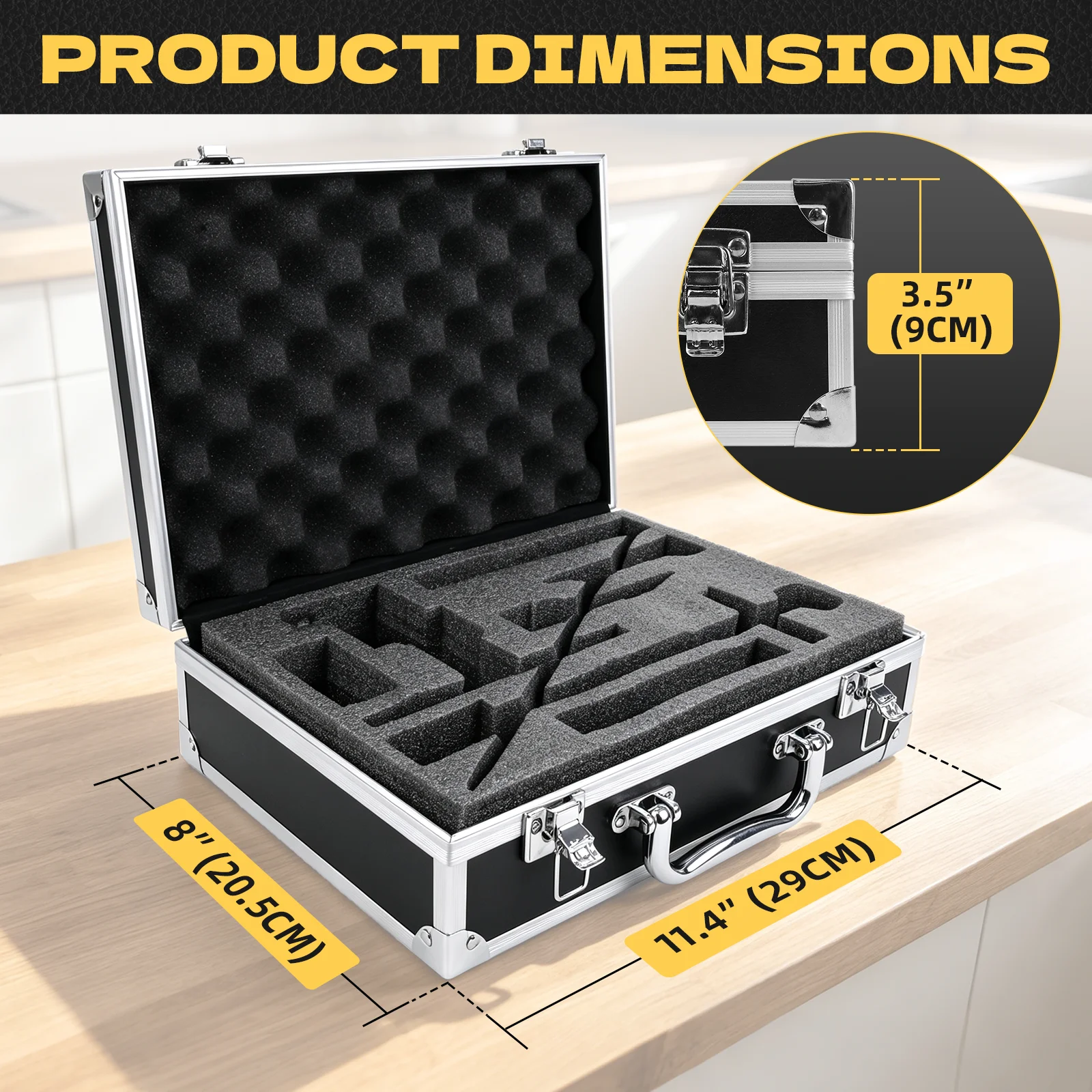XARILK Gen3 Knife Sharpener Case Empty Box  Aluminum Frame Carry Bag with Shockproof Foam Organizer (Product Not Included)