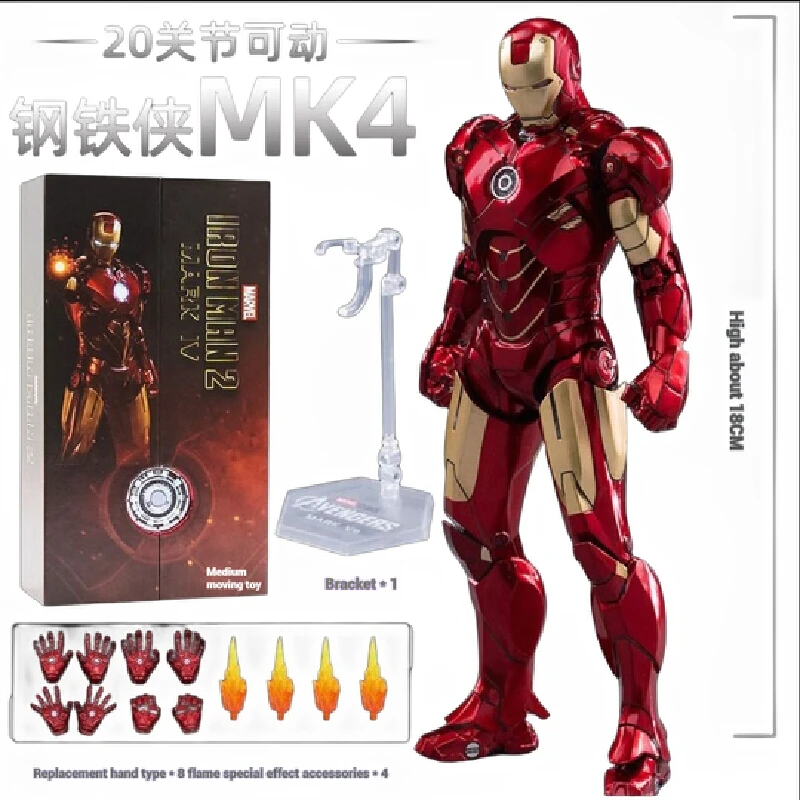 ZD-Figurine articulée Iron Man, modèle Tony Stlavabo, jouet à main Mech en acier, jouets de collection, génération Mark456, 18cm, original, nouveau, 2024