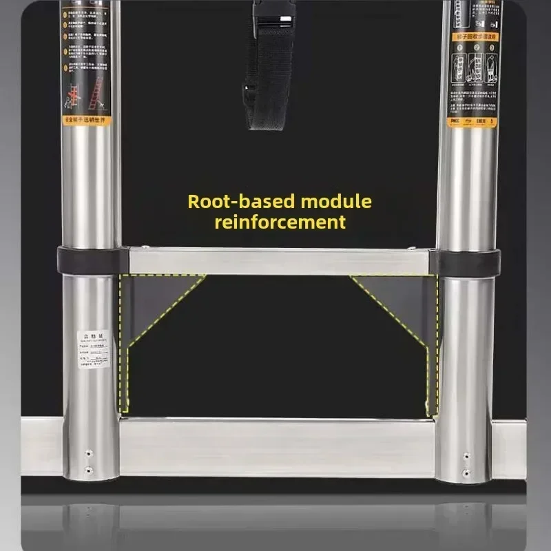 Multifunctional Stainless Steel Telescopic Ladder Portable Folding Ladder Herringbone Ladder Engineering Lifting Step Ladder image 5