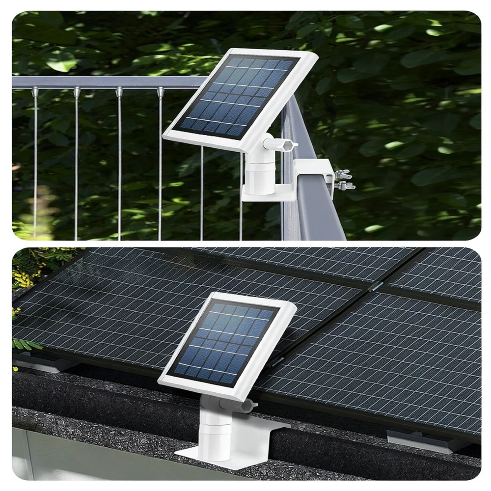 Universal Outdoor Camera Gutter Mount For Solar Panel Charger Aluminum Alloy Durable Support 360 Degree Flexible Rotation