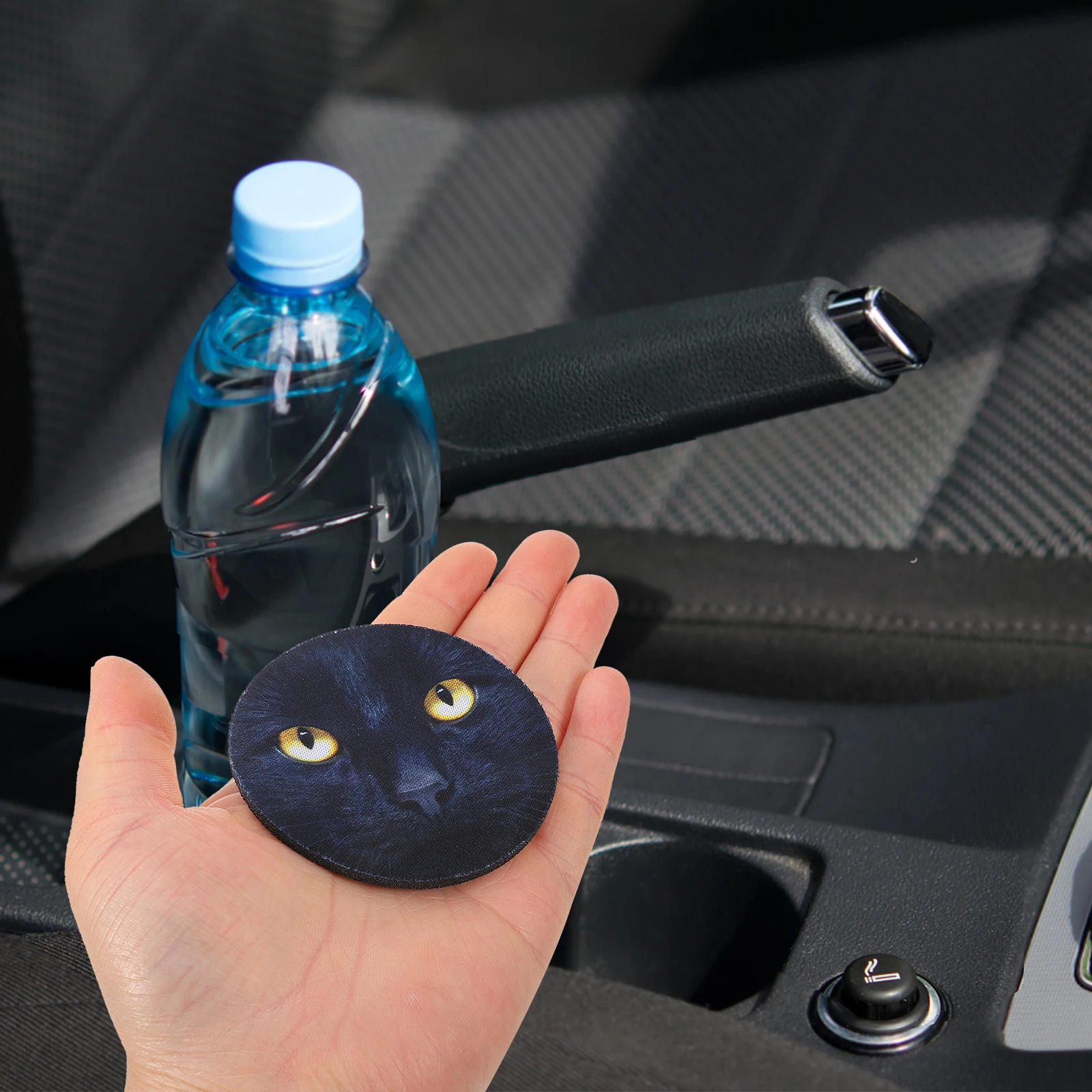 

5Pcs Car Coasters Rubber Cup Holder Mats Drink Pads Animal Print Car Accessories for Interior Cup Holder Decoration