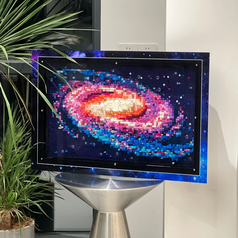 Wall Mounted Acrylic Display Frame For Lego 31212 Art The Milky Way Galaxy Pixel Art Mosaic Painting Dust Proof Display Case