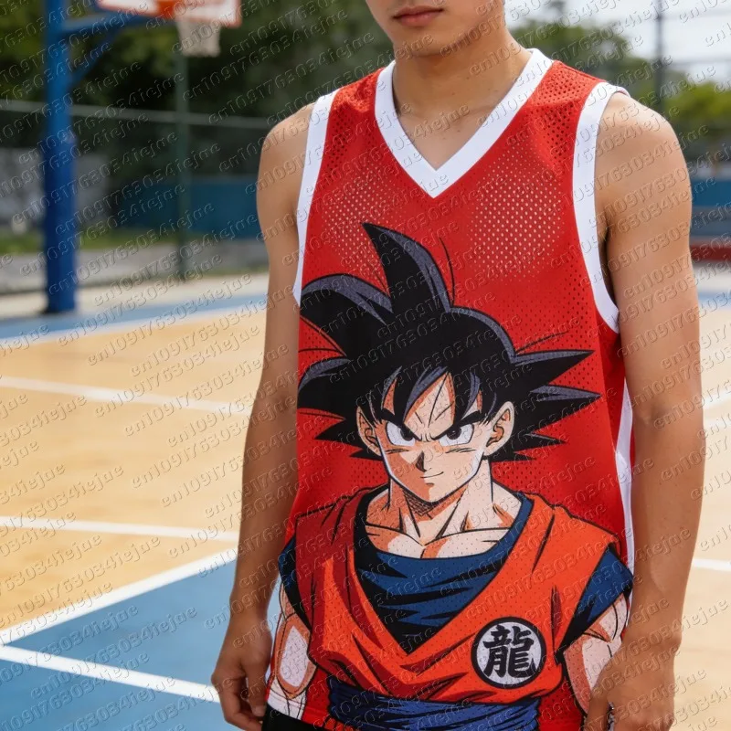 2026 Sommer Dragon Ball Goku Übergroßes Anime-Print Herren Ärmelloses T-Shirt Trainingsweste Sommer Schnelltrocknend Leichtgewicht