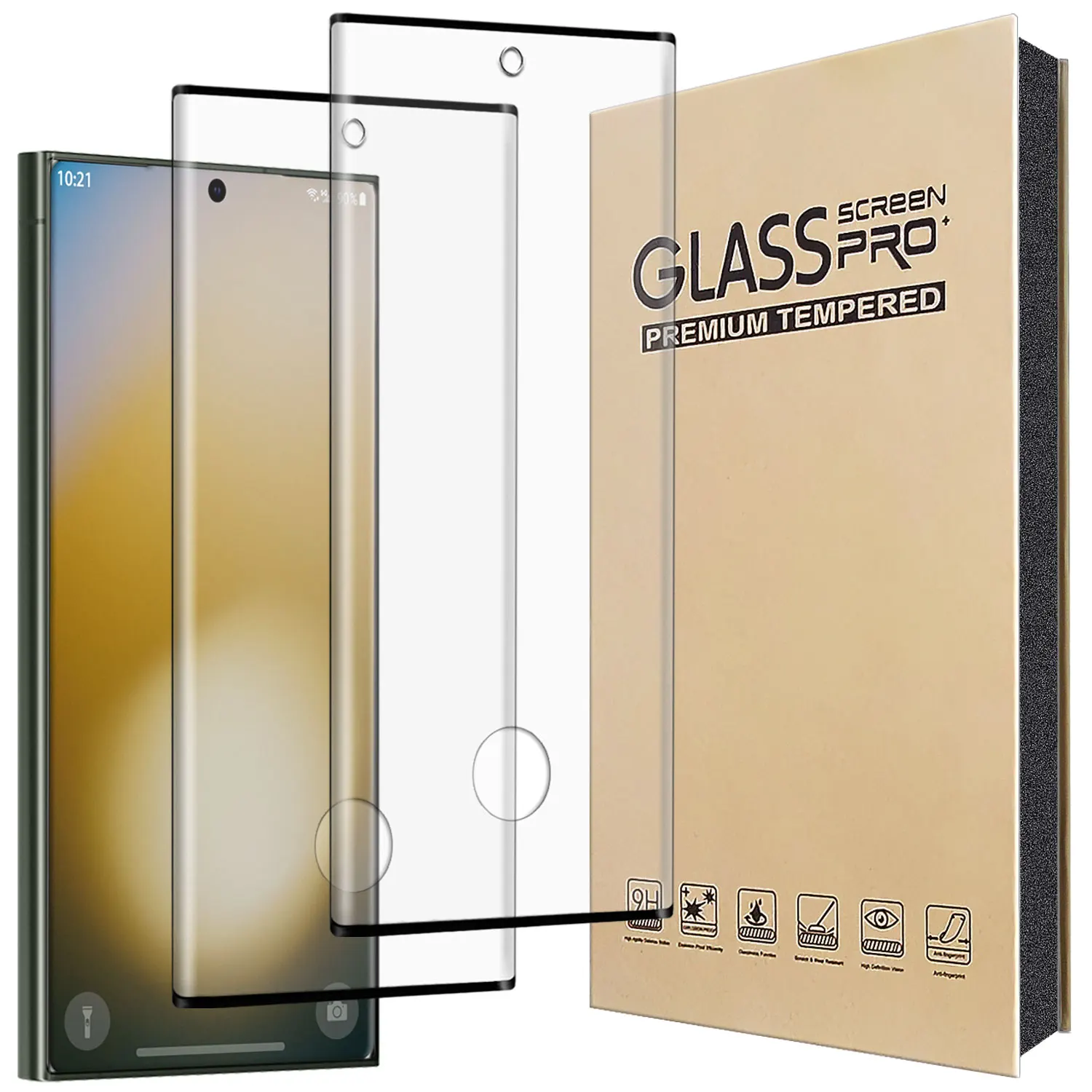

2Packs Clear Tempered Glass Case Friendly Film Screen Protector For Samsung For Galaxy S23/S23 Plus/S23 Ultra/S23 FE