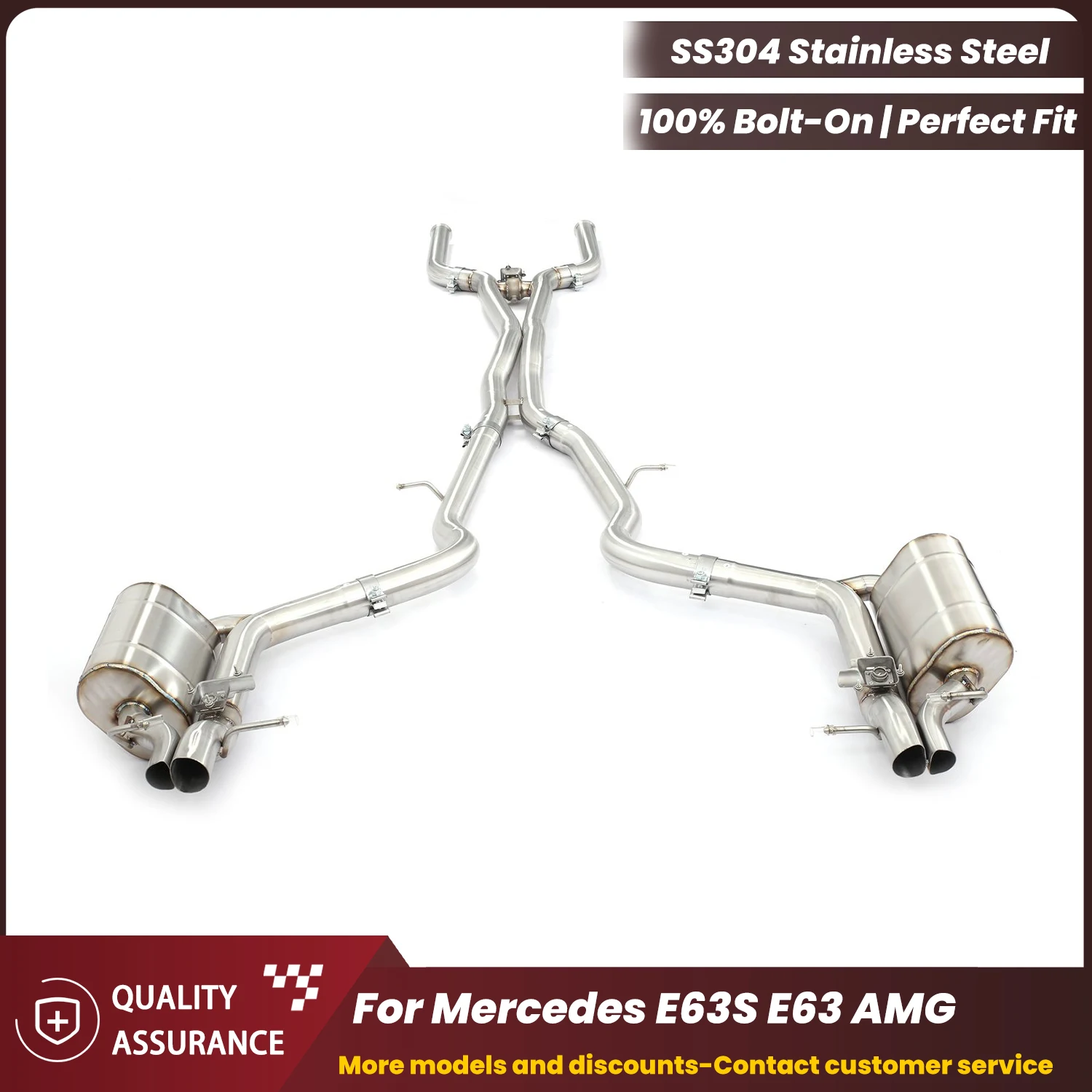 

ECCF Sporty OEM Valve Exhaust Catback Exhaust For Mercedes E63S E63 AMG Aggressive Exhaust Sound Performance Upgrade
