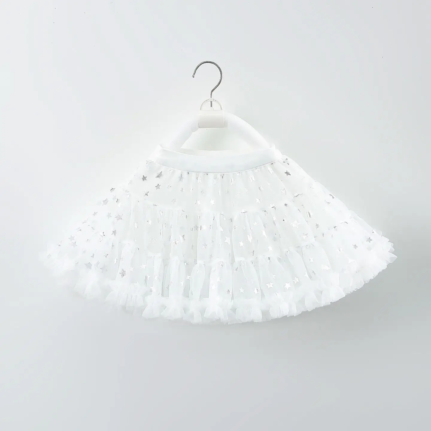 Children Irregular Lace Ruffle Mesh Skirt Girls Elastic Waist Flowy A-line Half Skirt Summer Casual Princess Fairy Tutu Skirt