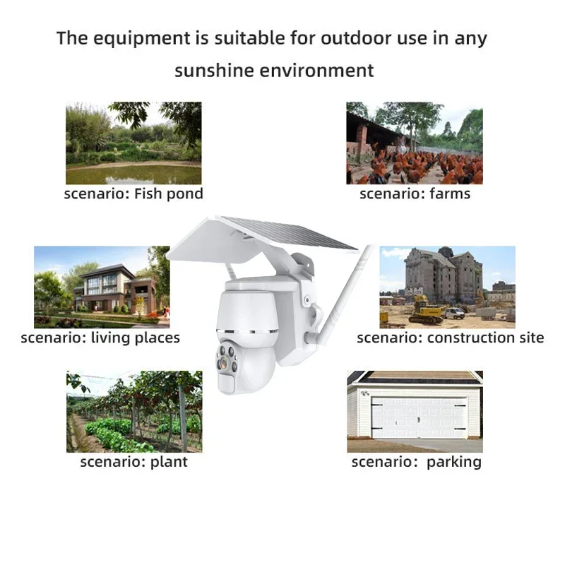 4g Outdoor House Surveillance Cameras Network Intelligence Solar Energy Camera Ptz Wireless 4g Sim Card PIR Human Detection