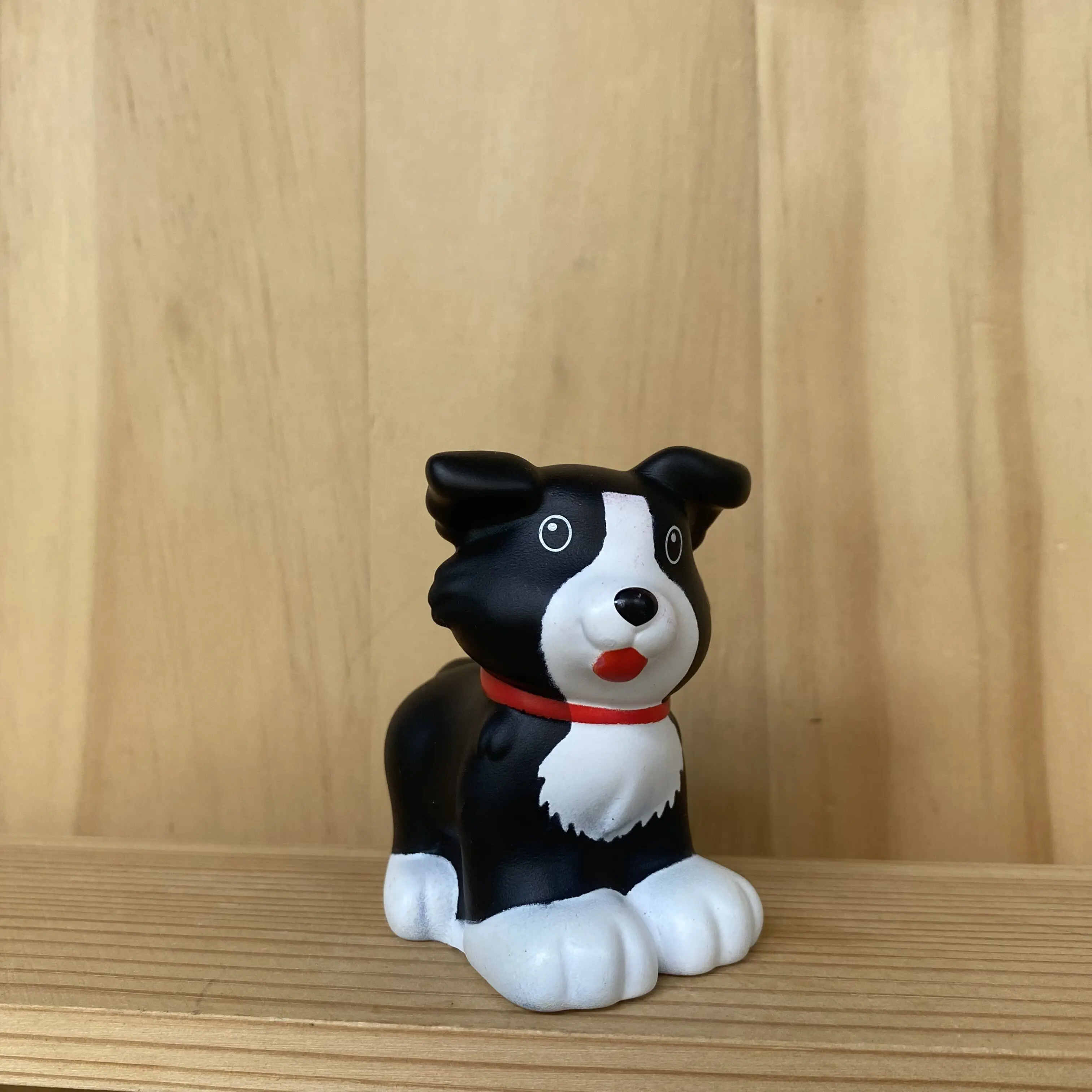 (2.5 INCH)Fisher Price Little People BLACK & WHITE PUPPY DOG PET for HOUSE Rare Animal (No Sound)